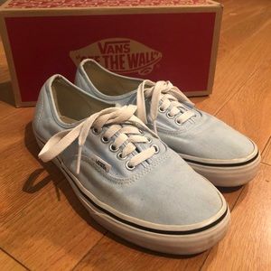 Vans W8.5 or M7 light blue Authentic skate shoe